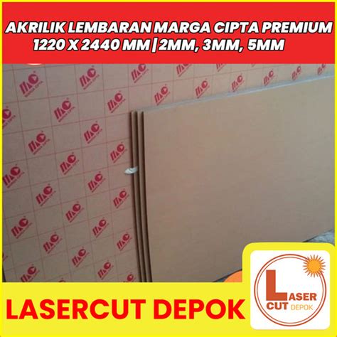 Jual Akrilik Lembaran Marga Cipta Premium 1220 X 2440 Mm 2mm 3mm