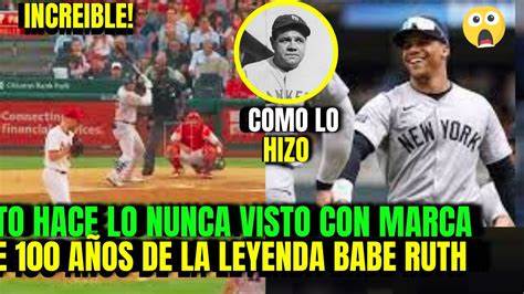 JUAN SOTO HACE LO NUNCA VISTO con RECORD HISTORICO de 100 AÑOS de BABE