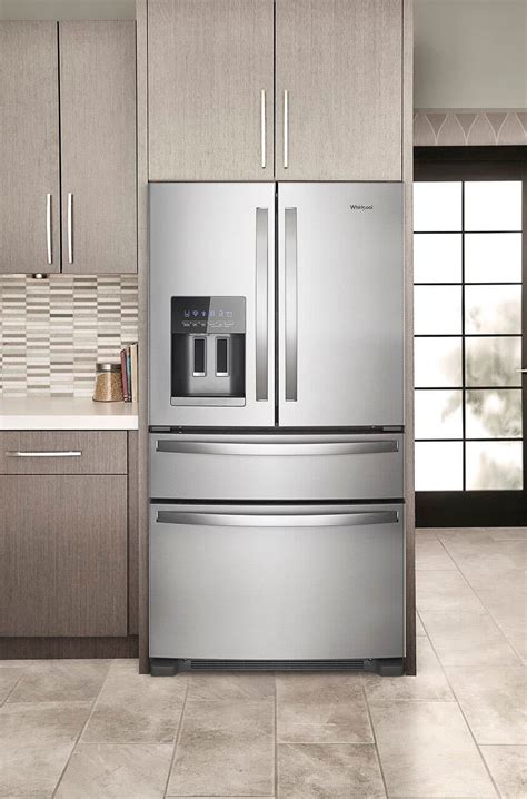 Whirlpool 24 5 Cu Ft 4 Door French Door Refrigerator Stainless Steel