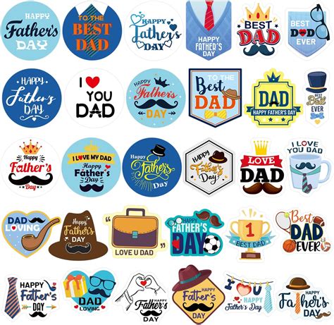 192pcs Happy Fathers Day Stickers Fathers Day Stickers