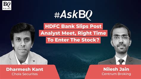 AskBQ HDFC Bank Slips Post Analyst Meet What Next BQ Prime YouTube