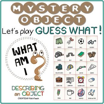 Describing objects - GUESS WHAT speaking game by Pick'n Teach | TPT