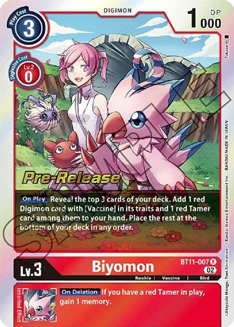 Biyomon BT 11 Dimensional Phase Pre Release Digimon CardTrader