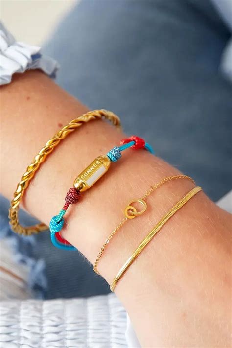 Armband Summer Love Veelkleurig Yehwang Armband One Size Goud