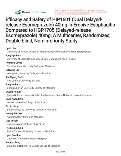 Pdf Efficacy And Safety Of Hip1601 Dual Delayed Release Esomeprazole