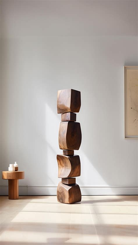 Serene Standing Wood Totem Still Stand No By Nono A Joel Escalona