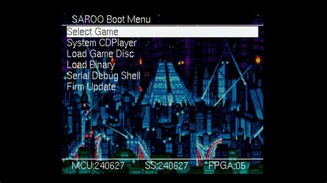 Sega Saturn Saroo Firmware Update Theme Update Game List Sort