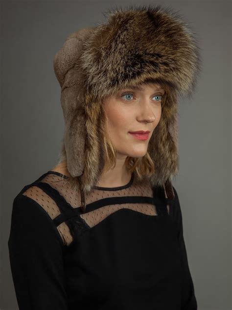 Beaver And Raccoon Fur Ushanka Hat Handmade By Nordfur