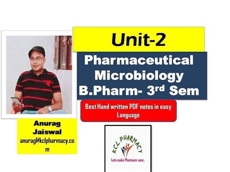 Microbiology 2nd Unit Pdf Kcl Pharmacy