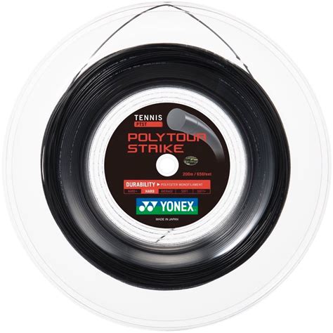 Yonex Poly Tour Strike Black Mm Tennis String Reel Tennis