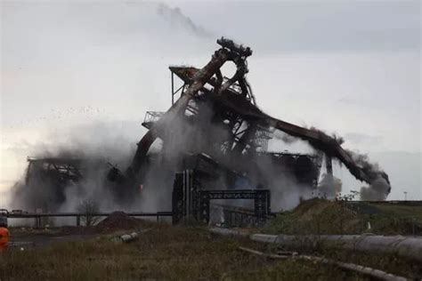 Live Drone Footage Shows Dramatic Moment Redcar Blast Furnace Is