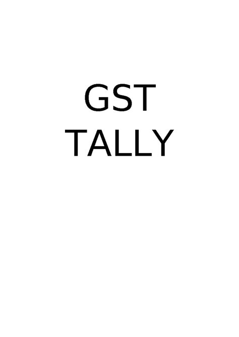 Gst Tally Assignment Gst Tally Gst Assignments Gst Assignment 1