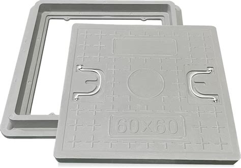 Square Septic Tank Lid With Base Steel Manhole Cover And Frame Invisible Sewage Basin Cover