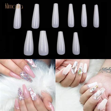 500pcs Long Ballerina Fake Nails Diy Full Cover False Nails Coffin