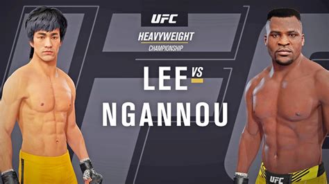 Bruce Lee Vs Francis Ngannou Full Fight EA Sports UFC 4 YouTube