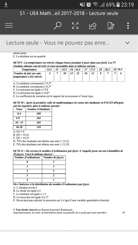 Qcm Biostat Ue Biostatistiques Tutorat Associatif Toulousain