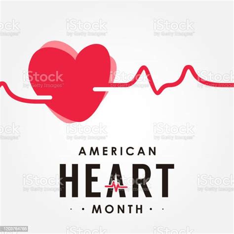 American Heart Month Vector Design For Banner Or Background Stock Illustration Download Image