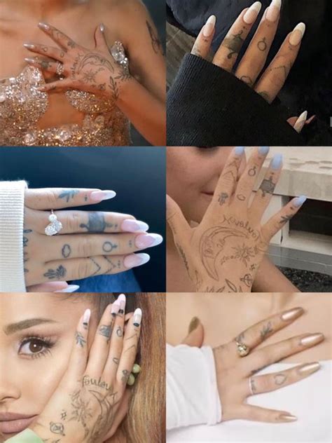 Página Inicial Twitter Ariana Grande Nails Hand Tattoos Finger Tattoos