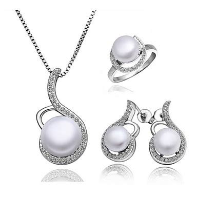 Fashion Platinum Plated Jewelry Pearl Set 1068562 2018 – $23.99