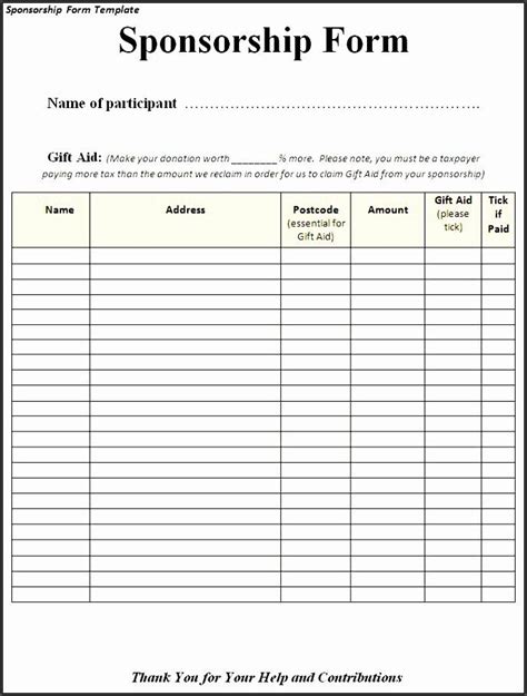 Printable Donation Form Template Best Of Sign Up Sheet Template Free