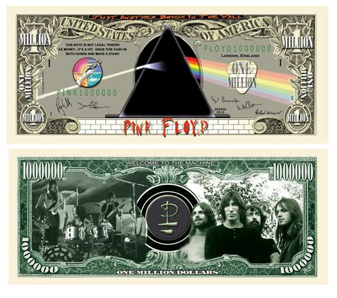 Pink Floyd Million Dollar Collectible Bill American Art Classics