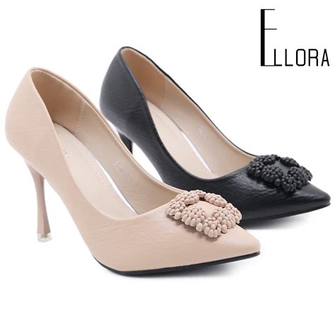 Jual ELLORA 8988 123 7 Sepatu High Heels Wanita Kerja Stilleto Heels