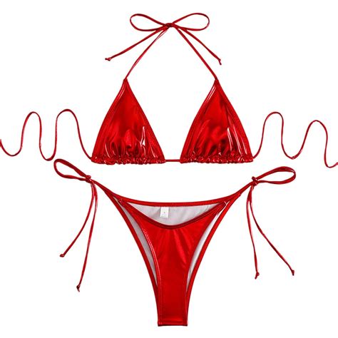 Piece Bikinis V Neck For Women Women S Sparkly Hot Gold Bikini Solid