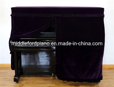 Middleford Hy011 Velvet Purple Upright Piano Dust Cover China Piano Dust Cover And Upright