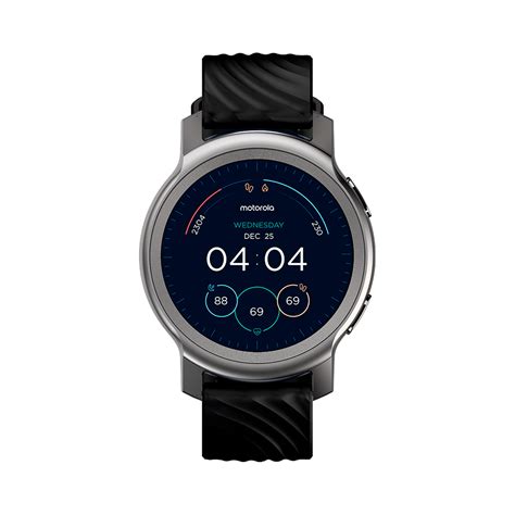 Smartwatch Motorola Moto Watch 100 13 Caixa 42mm De Alumínio Phantom Black Pulseira Preta De