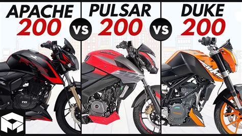 Comparison Tvs Apache Rtr Vs Bajaj Pulsar Ns Vs Ktm Duke