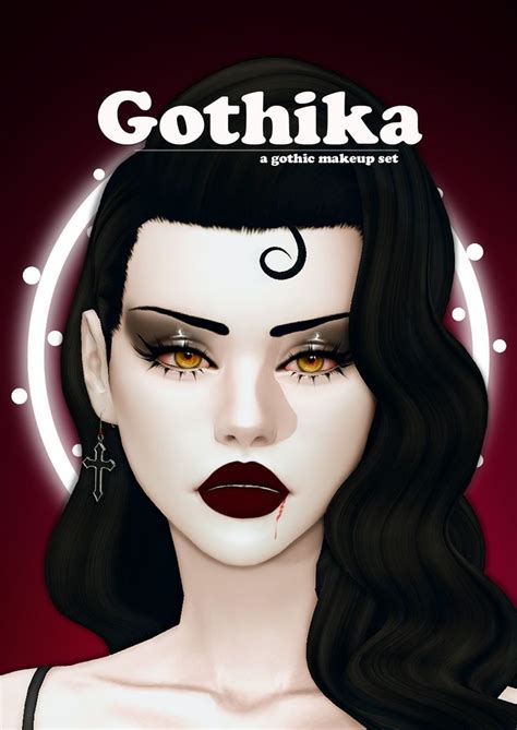 Gothika A Gothic Makeup Set Lady Simmer Sims Sims Cc