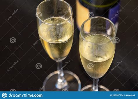 Crystal Glasses of Champagne Stock Photo - Image of drink, cold: 265287754