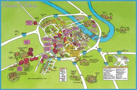 Tennessee Map Tourist Attractions - TravelsFinders.Com