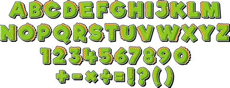 Font Design For English Alphabets And Numbers Vector Art At