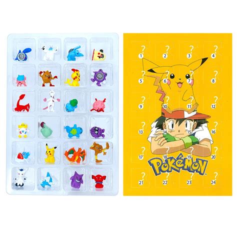 KALENDARZ Adwentowy 24 SZTUKI POKEMON PLUS4 POKEBALE Z FIGURKĄ