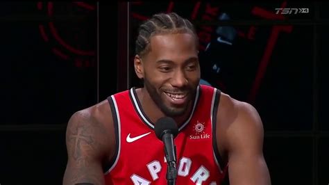 Kawhi Leonard laughs at Media Day and says he is a fun guy - YouTube