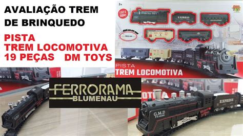 Avalia O Trem De Brinquedo Pista Trem Locomotiva Dm Toys Conjunto