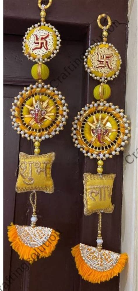 Shubh Labh Wall Hanging Valance Toran Bangle Crafts Door Etsy