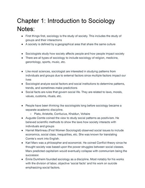 Chapter Introduction To Sociology Chapter Introduction To