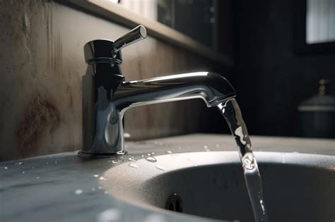 Premium AI Image A Faucet With Water Running Out Of It