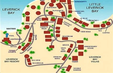 Leverick Bay Resort map - Travel resort maps