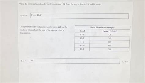 Solved Write The Chemical Equation For The Formation Of HBr Chegg