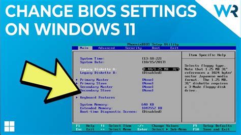 How To Change Bios Settings On Windows Youtube