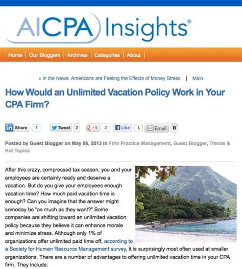 Unlimited Vacation Policy Template