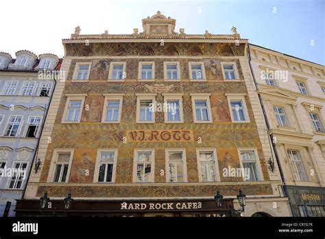 Historical Painted Facade Of Hotel Rott Old Town Square Old Town