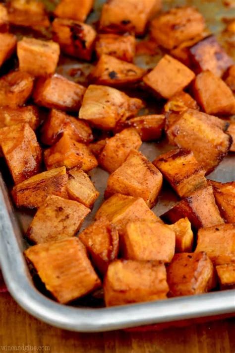 Brown Sugar Roasted Sweet Potatoes Wine Glue