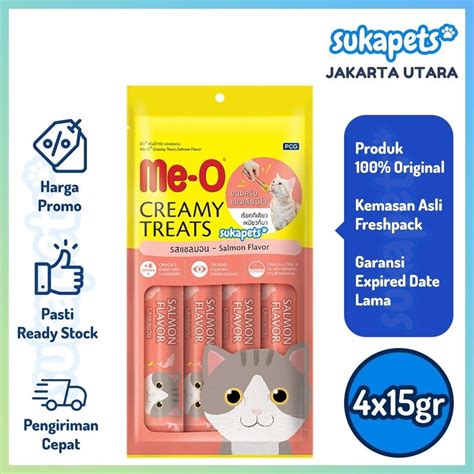 Jual Meo Creamy Treats Snack Kucing Salmon Flavor X Gr Shopee Indonesia