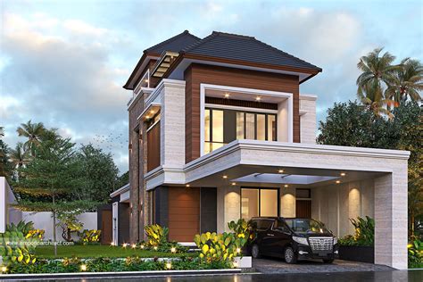 Mr Axel Modern House 3 Floors Design Palembang 21770 Facade Design