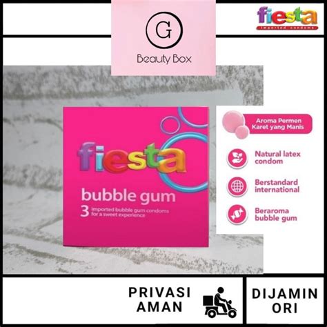 Jual Kondom Fiesta Bubble Gum Isi With Gum Sensation Shopee Indonesia