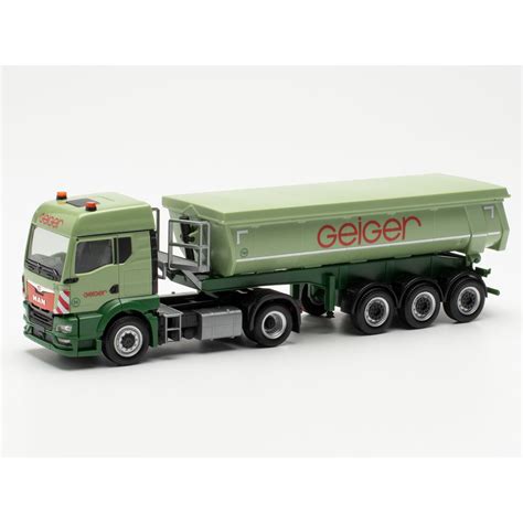 Herpa Man Tgs Tm With Thermo Halfpipe Trailer Geiger Herpa